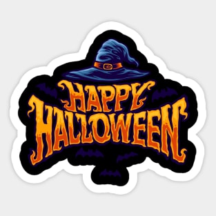 Happy Halloween Typography Sticker